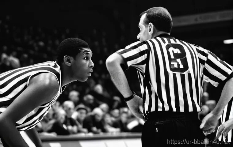 농구 심판이 보는 경기 룰 - **Prompt 1: Intense Focus of a Basketball Referee**
"A highly detailed, realistic image of a pro...