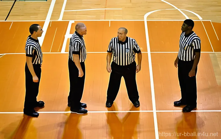 농구 심판이 보는 경기 룰 - **Prompt 2: Referee Explaining a Call with a Clear Hand Signal**
"A clear, vibrant image of a ba... 농구 심판이 보는 경기 룰 - **Prompt 2: Referee Explaining a Call with a Clear Hand Signal**
"A clear, vibrant image of a ba...